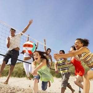 Beach/Water/Sand Volleyballs, Outdoor/Indoor Official Size, Soft Touch Volleyball for Beginners, Cute Volley Ball for Girls/Kids/Youth, Ideal Gifts with Pump for Backyard, Pool, Middle School