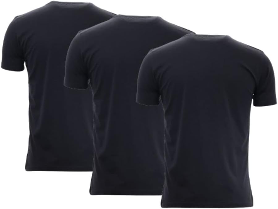 Men's Short Sleeve Crewneck T-Shirt 100% Cotton - Classic Colors - Breathable Mesh Fabric - Ideal for Sports & Everyday Wear