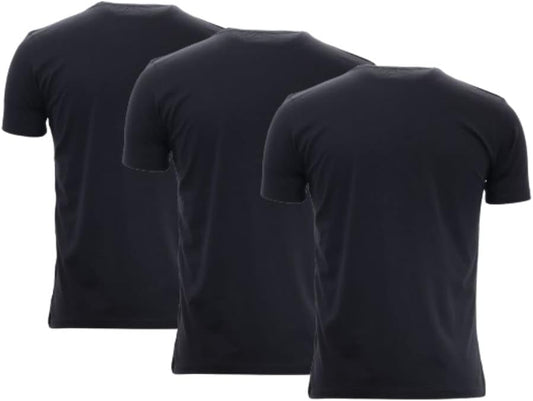 Men's Short Sleeve Crewneck T-Shirt 100% Cotton - Classic Colors - Breathable Mesh Fabric - Ideal for Sports & Everyday Wear