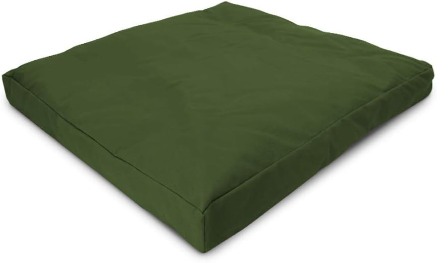 Bean Products Meditation Cushion - Zabuton Meditation Pillows for Sitting on Floor, Yoga Cushion, Cotton Yoga Pillow, Zen Kneeling Prayer Pad- Made in USA - Standard 24x24x2, Earth