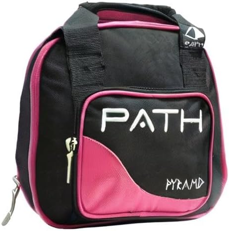 Pyramid Path Plus One Spare Tote Bowling Bag (Black/Hot Pink)