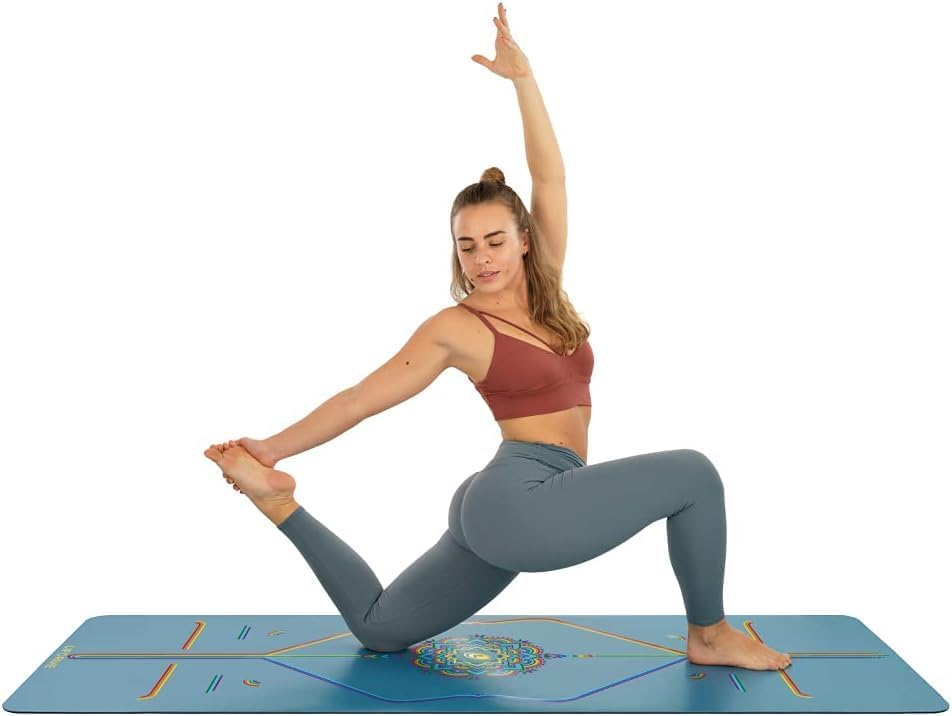 Liforme Printed Yoga Mat Collection - Free Yoga Bag Included - Patented Alignment System, Warrior-like Grip, Non-Slip, Eco-friendly, Sweat-resistant, Long, Wide and Thick for Comfort