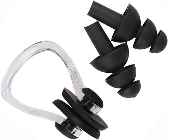 Zooshine 6 Sets Waterproof Silicone Swimming Earplugs Nose Clip Plugs,Ear & Nose Protector Swimming Sets Box Package