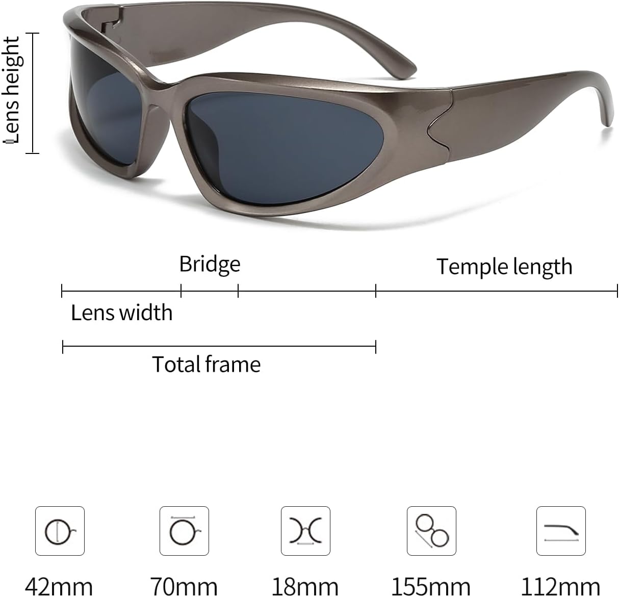 SOAR&EAGLE Y2K 3Pack Polarized sunglasses Wrap Around Men's Women's sunglasses Fashion Sport Shades Sun Glasses
