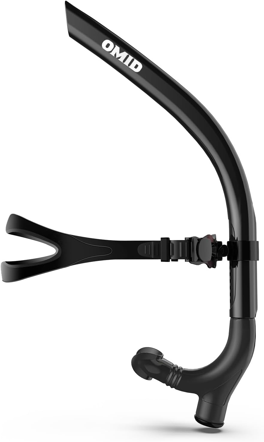 OMID SN1 Snorkel for Adult Youth, Diving Snorkel with One-Way Purge Valve, Food-Grade Silicone Mouthpiece