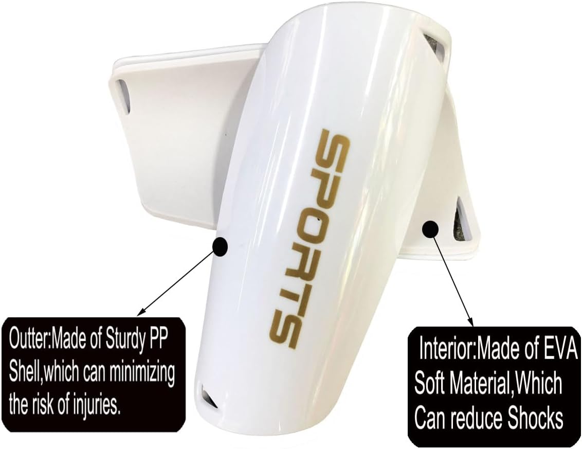 Soccer Shin Guards for Kid Youth Teen Adult - Shin Guards Sleeves with Inserted Pocket Cushion Protection Reduce Shocks and Injuries for TeamSports