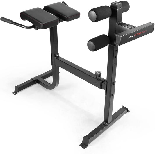 CAPHAUS Adjustable Hyperextension 90 Degree Strength Roman Chair with Handle, Ab Bench Multi-Functional Weight Bench, Muscle Strength Training Fitness Back Machines for Full Body Workout