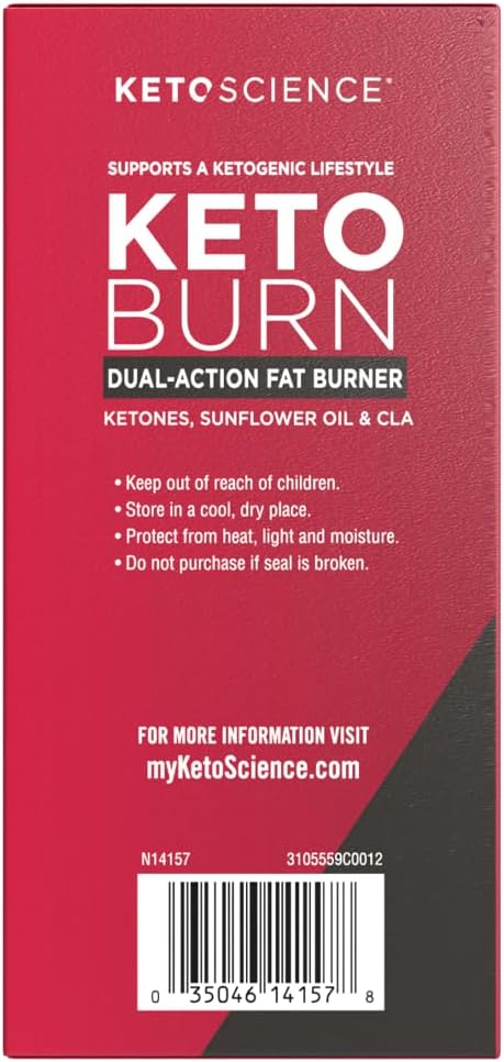 Keto Science Keto Burn Capsules, Exogenous Ketone, Dual-Action with BHB & EGCG, Ketones for Hydration, Keto BHB, Weight Support, Energy, Focus & Ketosis, 60 Capsules, 15 Servings