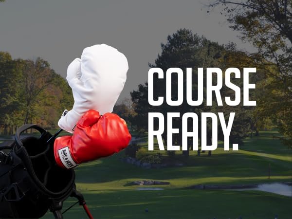 Pins & Aces Boxing Glove Driver Head Cover - Premium, Hand-Made Classic Boxing Glove 1W Headcover - Funny, Tour Quality Golf Club Cover - Style and Customize Your Golf Bag