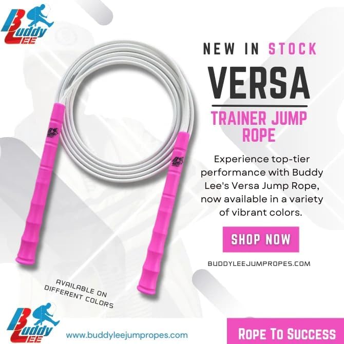 Buddy Lee New Versa Trainer Jump Rope – Adjustable Speed Rope for Fitness, Cardio & Training – Lightweight, Durable & Ergonomic Handles