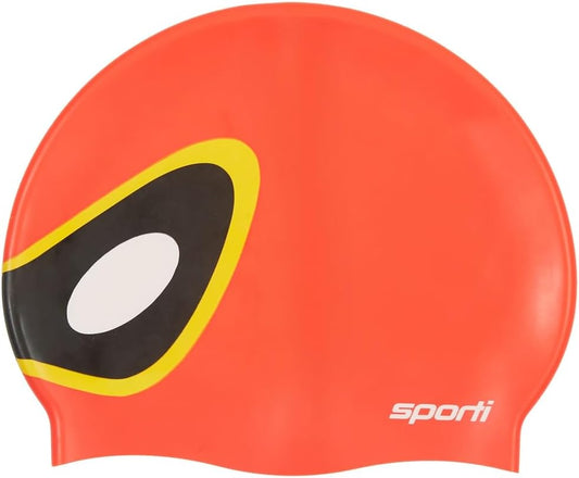 Sporti Silicone Swim Cap for Kids, Unisex Youth Swimming Cap, Protection Bathing Caps for Your Children, Aged 2-10