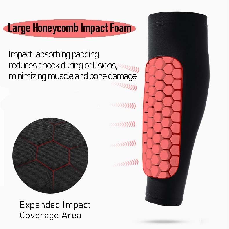 Shin Defender Shin Guards Kids 2 Pair, Shindefender Shin Guards Soccer, with Honeycomb Pads, for Soccer Kids Youth Adult