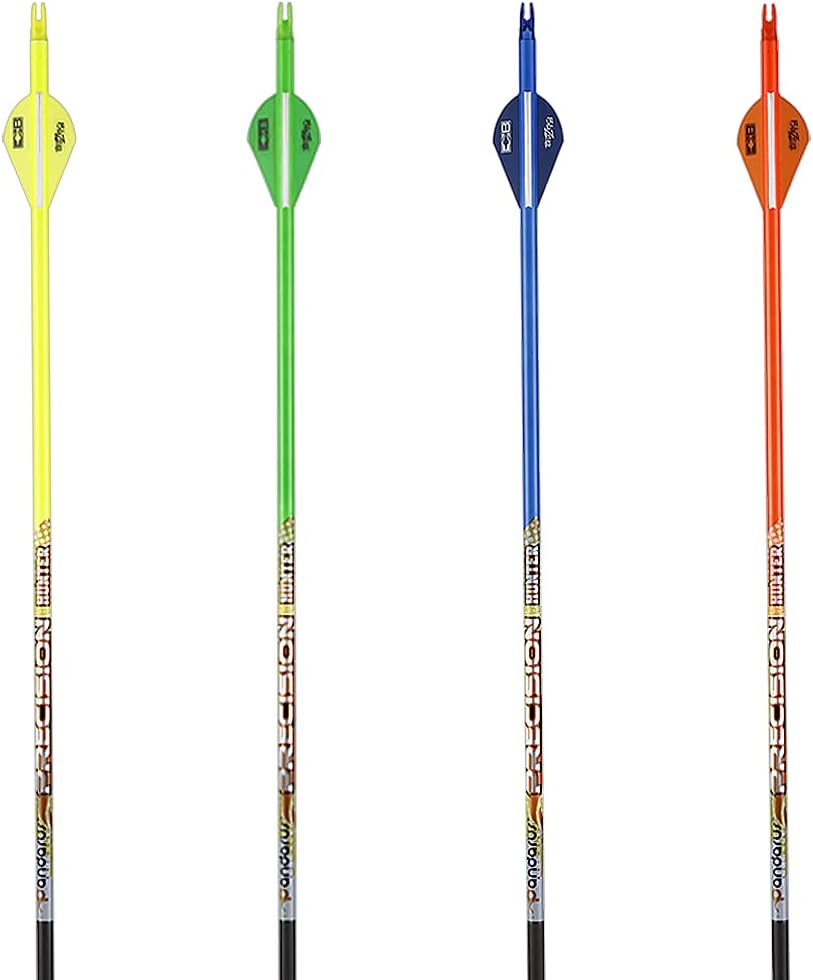 30/32" Inch ST0.006 Hunting Arrows for Compound & Recurve Bow,100% Carbon Archery Target Arrows with Removable Tips for Accurate Hunters & Bowhunters (Pack of 12)