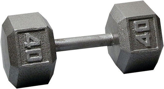 Body-Solid Cast Iron Hexagon Dumbbell, Hand Weights For Men and Women, Weight Dumbbells for Strength Training, Body Building Home Gym Training Gear