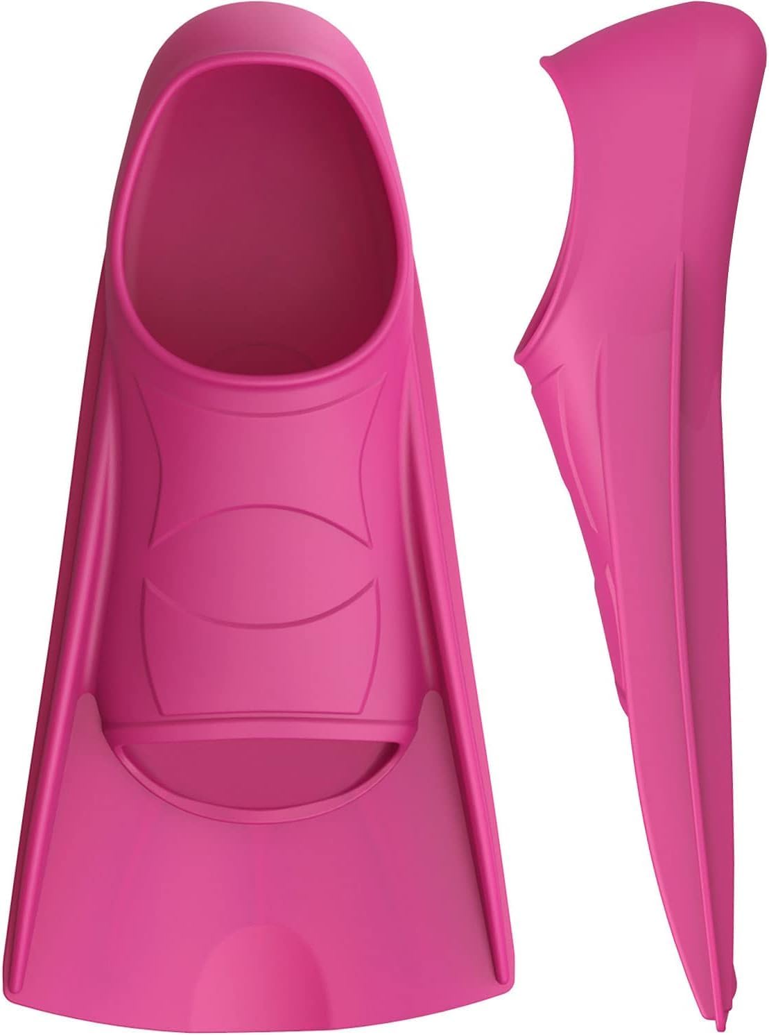 Gintenco Swim Fins, Kids Swim Training Fins for Lap Swimming, Travel Size Flippers with Mesh Bag, Silicone Swimming Fins for Kids Teens Adults Women Men