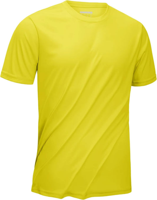 KEFITEVD Men's Short Sleeve UPF 50+ Sun Protection Shirts Quick Dry Rashguard Swim Shirt SPF Workout Fishing Athletic T-Shirt