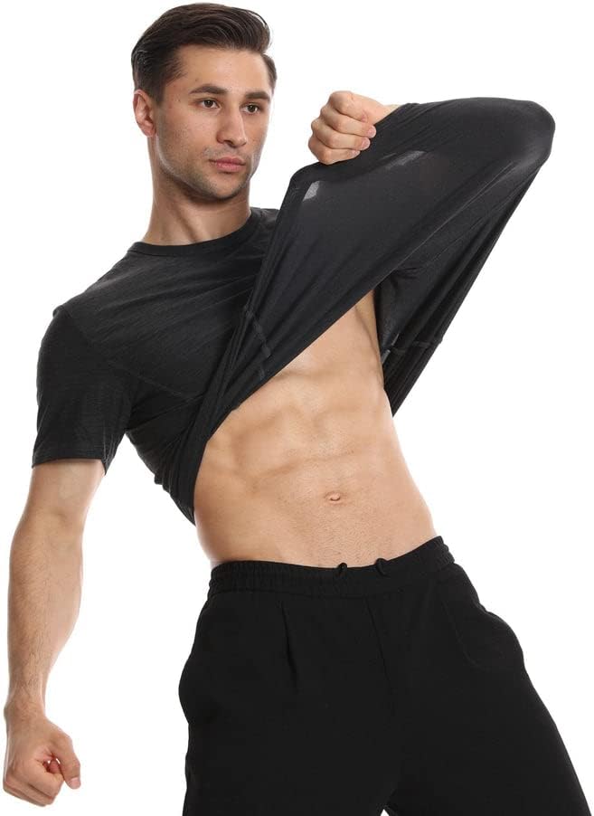 Different Touch Men’s Active Workout Quick Dry Crew Neck Short Sleeve T-Shirts