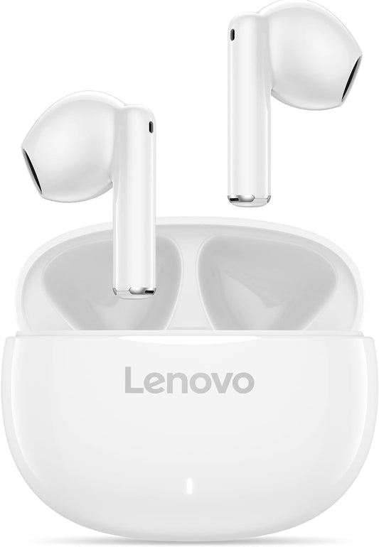 Lenovo E310 True Wireless Stereo Earbuds Bluetooth 5.3 ENC Noise-Cancelling with 13mm Speaker Type-C Charging 20h Battery Life for Music Calls Comfortable Fit Wireless - White