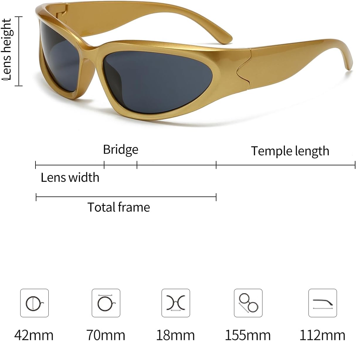 SOAR&EAGLE Y2K 3Pack Polarized sunglasses Wrap Around Men's Women's sunglasses Fashion Sport Shades Sun Glasses