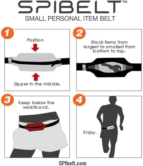 SPIbelt Running Belt for Women Men, Phone Holder for Running, Running Fanny Pack, Holder for Phone, Running Waist Pack, Adjustable Waist, [Fits All Phones]. No Bounce, Steel Blue