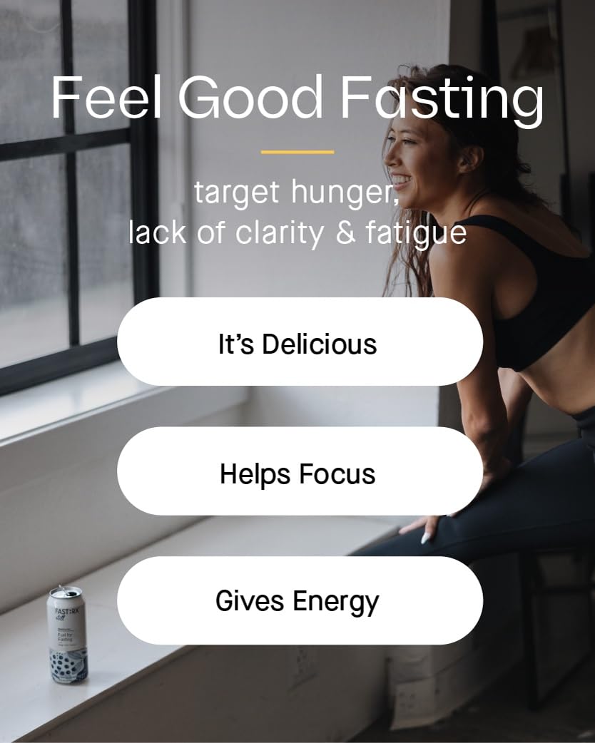 FASTRX Meyer Lemon Sparkling Fasting Electrolyte Drink – Hunger Suppressant, Includes Essential Electrolytes and Vitamins, De-Sugared Lemon Juice – Zero Sugar, 16 Fl Oz, Pack of 12