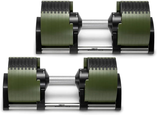 SMRTFT NUOBELL Adjustable Dumbbells | The Original All-in-One NUOBELL Adjustable Dumbbell Set | Feel Real Like Traditional Dumbbells | Highly Durable | Best 2 Year Warranty