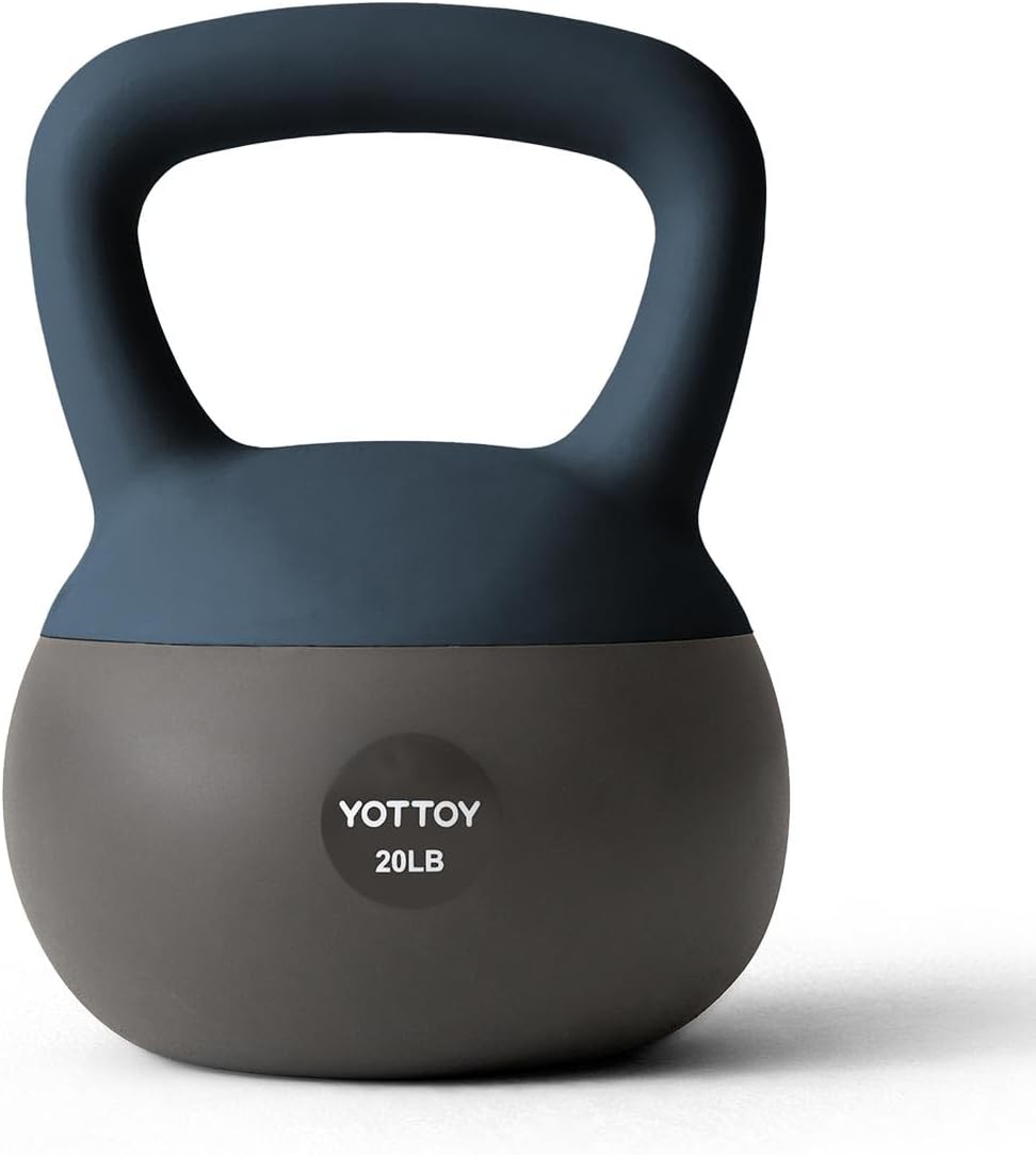 YOTTOY Soft Kettlebell, Set for Strength Training Kettlebells & Home Workouts, Soft-Sided Cushioned Base, Wide-Handle - Ideal for Men, Women, & Beginners