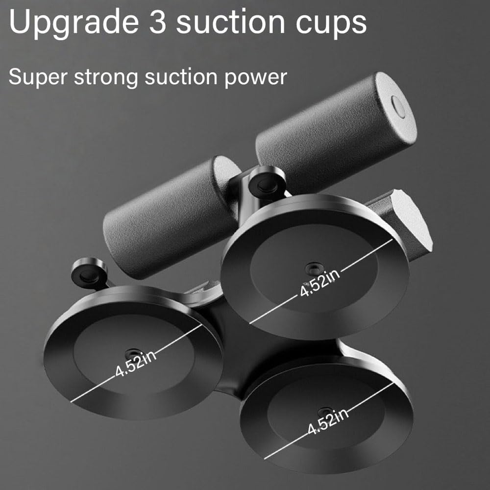 Ab Training Auxiliary Device, 2025 Upgrade 3 Suction Cups, Sit Up Machine, Multi-functional Adjustable Ab Trainer Equipment, Ab Workout Equipment for Home & Gym