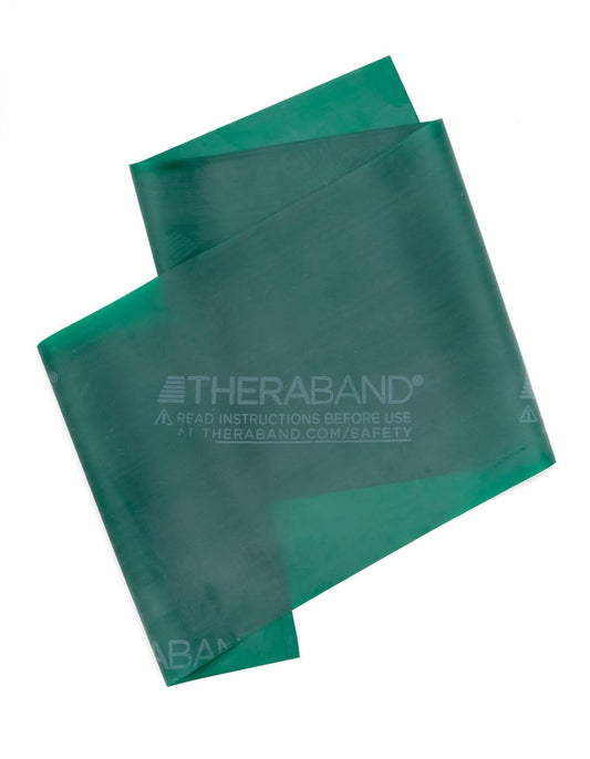 THERABAND Professional Latex Resistance Bands, Individual 6 Ft Elastic Band for Upper & Lower Body Exercise, Physical Therapy, Pilates, At-Home Workouts, 6 Foot, Green, Heavy, Level 4