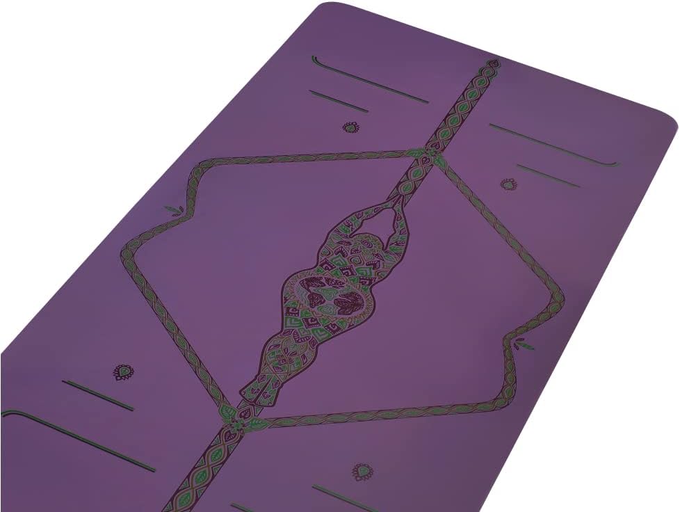 Liforme Printed Yoga Mat Collection - Free Yoga Bag Included - Patented Alignment System, Warrior-like Grip, Non-Slip, Eco-friendly, Sweat-resistant, Long, Wide and Thick for Comfort