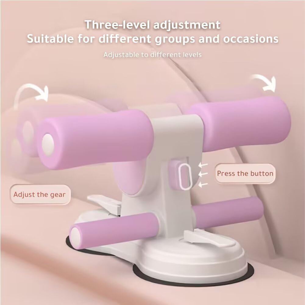 Sit Up Exercise Equipment,Portable Sit Up Exercise With Two Stretch Bands,Ab Training Auxiliary Device,Situp Bench For Abs(Grey)