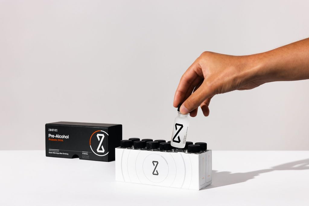 ZBiotics — Feel Better After Drinking, Wake Up Refreshed, Science-Backed, Patented Probiotic for Easier Mornings, Travel-Friendly, 12-Pack of 0.5 Fl Oz Bottles