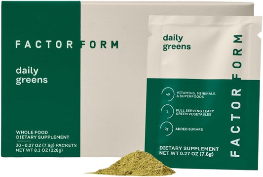 Daily Greens Superfood Powder | 5 Functional Blends for Gut Health | Energy & Immunity Support | Prebiotics, Probiotics, Adaptogens| 30 Packets | Citrus Flavor