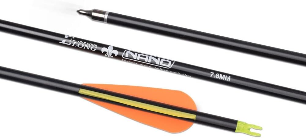 Carbon Arrow Hunting Arrows with 100 Grain Removable Tips for Archery Compound & Recurve & Traditional Bow Practice Shooting (Pack of 12)