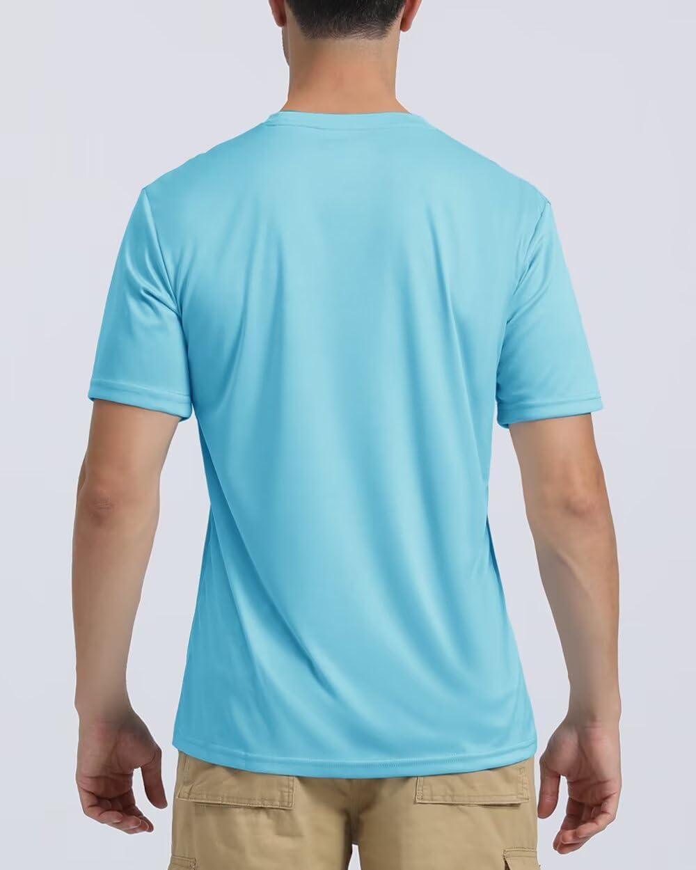 Boladeci Men's Swim Shirt Short Sleeve UPF 50+ Sun Protection SPF UV Moisture Wicking Lightweight Quick Dry Rash Guard