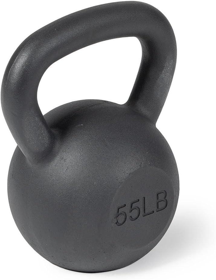 Titan Fitness 55 LB Cast Iron Kettlebell, Single Piece Casting, LB Markings, Full Body Workout