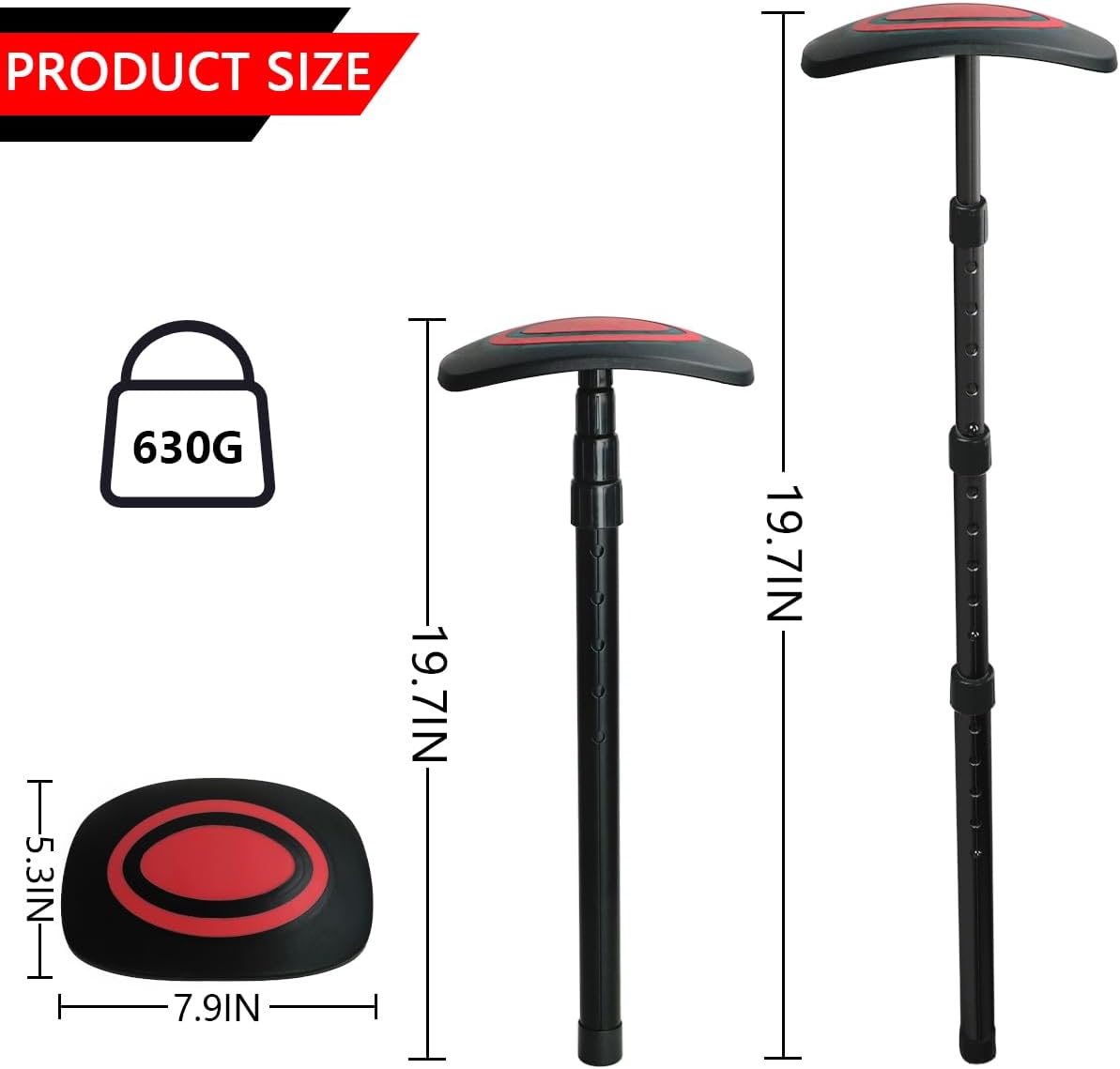 LTY Golf Travel Support Arm, Golf Travel Brace, Golf Travel Protection Kit, Golf Travel Bag Support System - Featuring a New Shape Designed for Better fit with Golf Bags