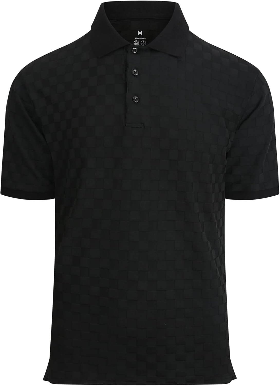 Esabel.C Golf Shirts for Men Dry Fit Performance Short Sleeve Print Moisture Wicking Collared Shirt