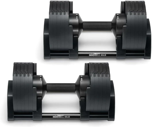 SMRTFT NUOBELL Adjustable Dumbbells | The Original All-in-One NUOBELL Adjustable Dumbbell Set | Feel Real Like Traditional Dumbbells | Highly Durable | Best 2 Year Warranty