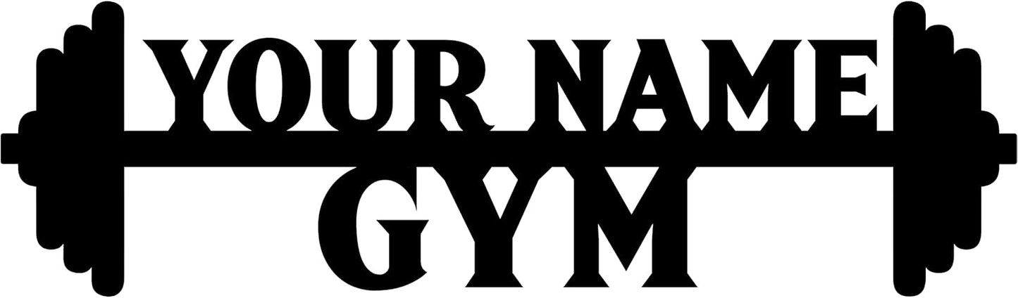 Personalized Home Gym LED Tin Metal Sign Multiple Sizes, Gym Wall Decor, Exercise Workout Room Decor Fitness Center, Motivational Inspirational Hanging Art Plaque (02 W/o Lights)