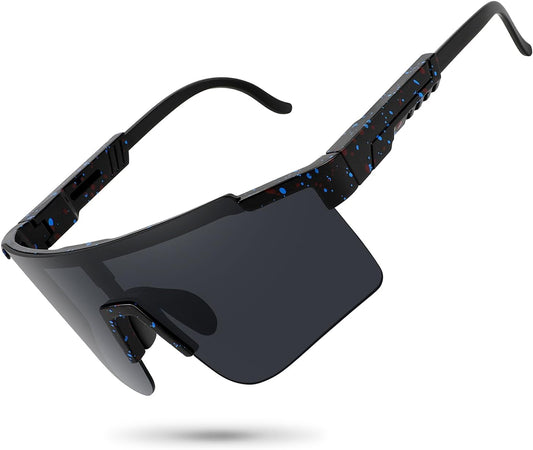 MALIDAK Sports Sunglasses for Mens Women Youth Baseball Sunglasses UV400 Protection Men Cycling Glasses