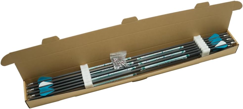 Linkboy Archery 0.001 30inch Carbon Arrows 300 340 400 500 600 Spine Target Practice Arrows Recurve Compound Hunting Bow Longbow 12pcs