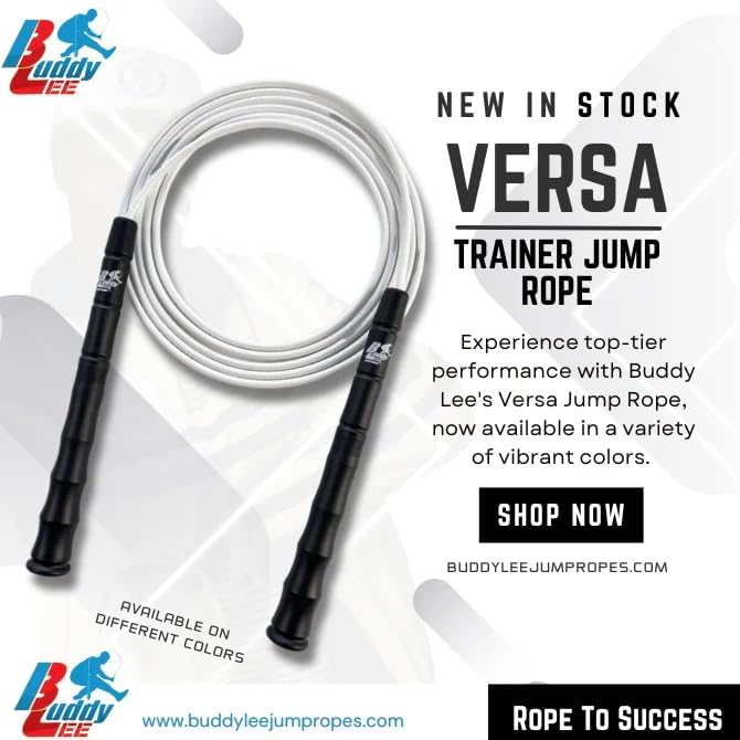 Buddy Lee New Versa Trainer Jump Rope – Adjustable Speed Rope for Fitness, Cardio & Training – Lightweight, Durable & Ergonomic Handles