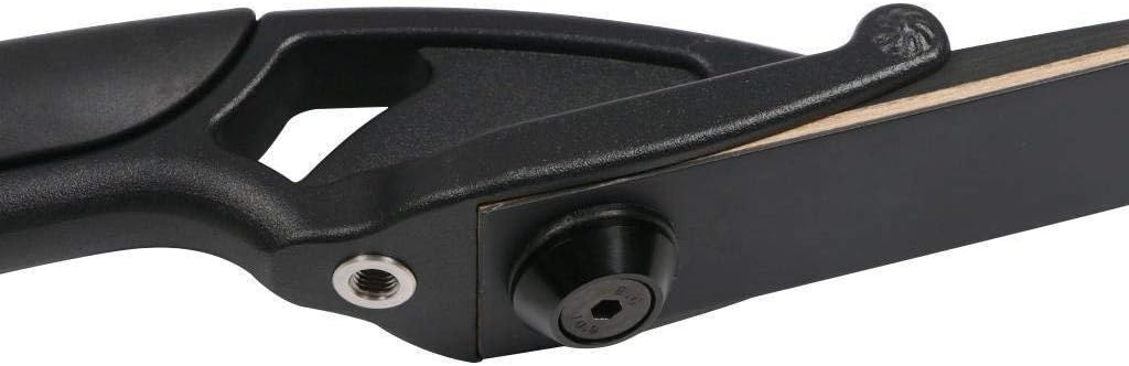 TOPARCHERY Archery 56" Takedown Hunting Recurve Bow Metal Riser Right Hand Black Longbow