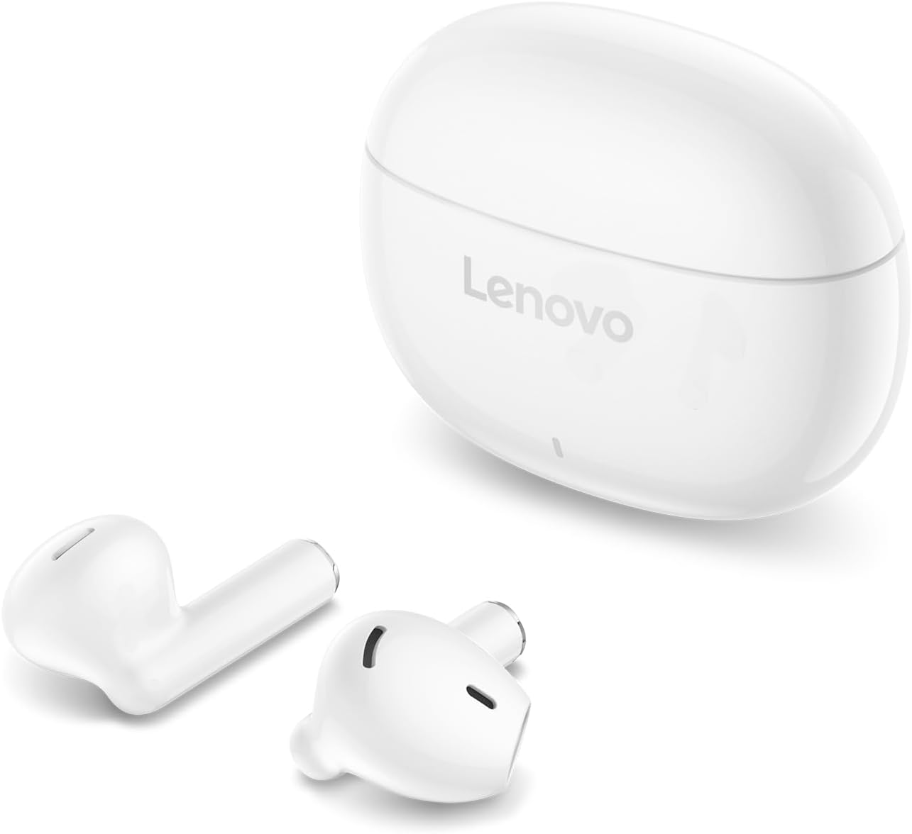 Lenovo E310 True Wireless Stereo Earbuds Bluetooth 5.3 ENC Noise-Cancelling with 13mm Speaker Type-C Charging 20h Battery Life for Music Calls Comfortable Fit Wireless - White