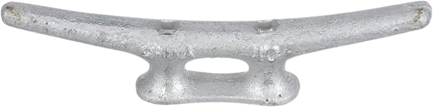 MarineNow Hot-Dipped Galvanized Iron Dock Cleat – Choose Size: 4", 6", 8", 10", 12", 14" – Heavy-Duty Boat Cleats for Dock Lines – Available in Single or Bulk Multi-Packs