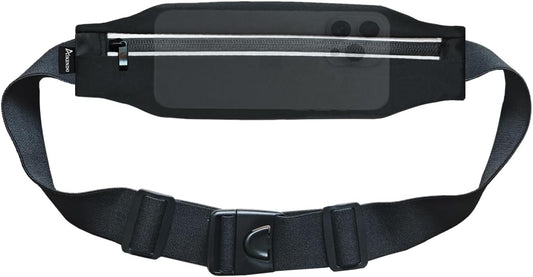 Running Belt Fanny Pack, Slim Runners Waist Pack for Men & Women [Fits ALL Phones], Money Belt, Reflective Running Gear Accessories Fitness Phone Holder for Exercise Marathon Jogging (Black1)
