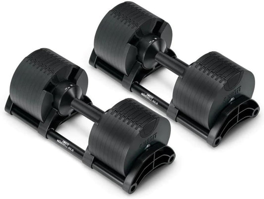 SMRTFT NUOBELL Adjustable Dumbbells | The Original All-in-One NUOBELL Adjustable Dumbbell Set | Feel Real Like Traditional Dumbbells | Highly Durable | Best 2 Year Warranty