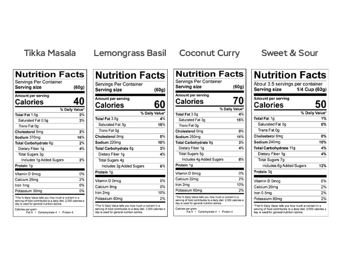 Saffron Road Simmer Sauce Variety Pack | Tikka Masala, Lemongrass Basil, Coconut Curry, and Sweet & Sour | Vegetarian, Non-GMO, Halal, and Kosher | 7.0oz Pouch | Pack of 4