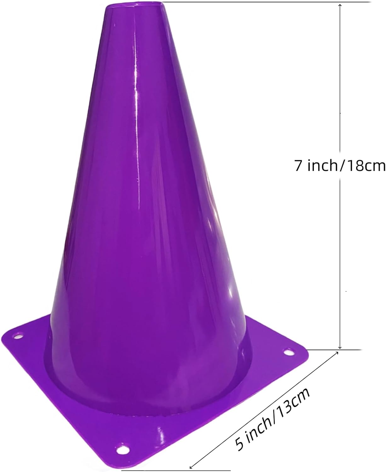 24 Pcs 7 Inch Plastic Traffic Cones, Basketball Football Drills, Skating, Sport Training Agility Markers, Indoor Outdoor Games, Multicolor